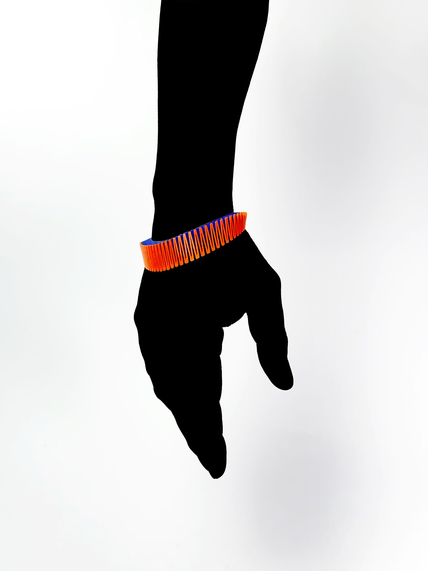 Orange Blue worn